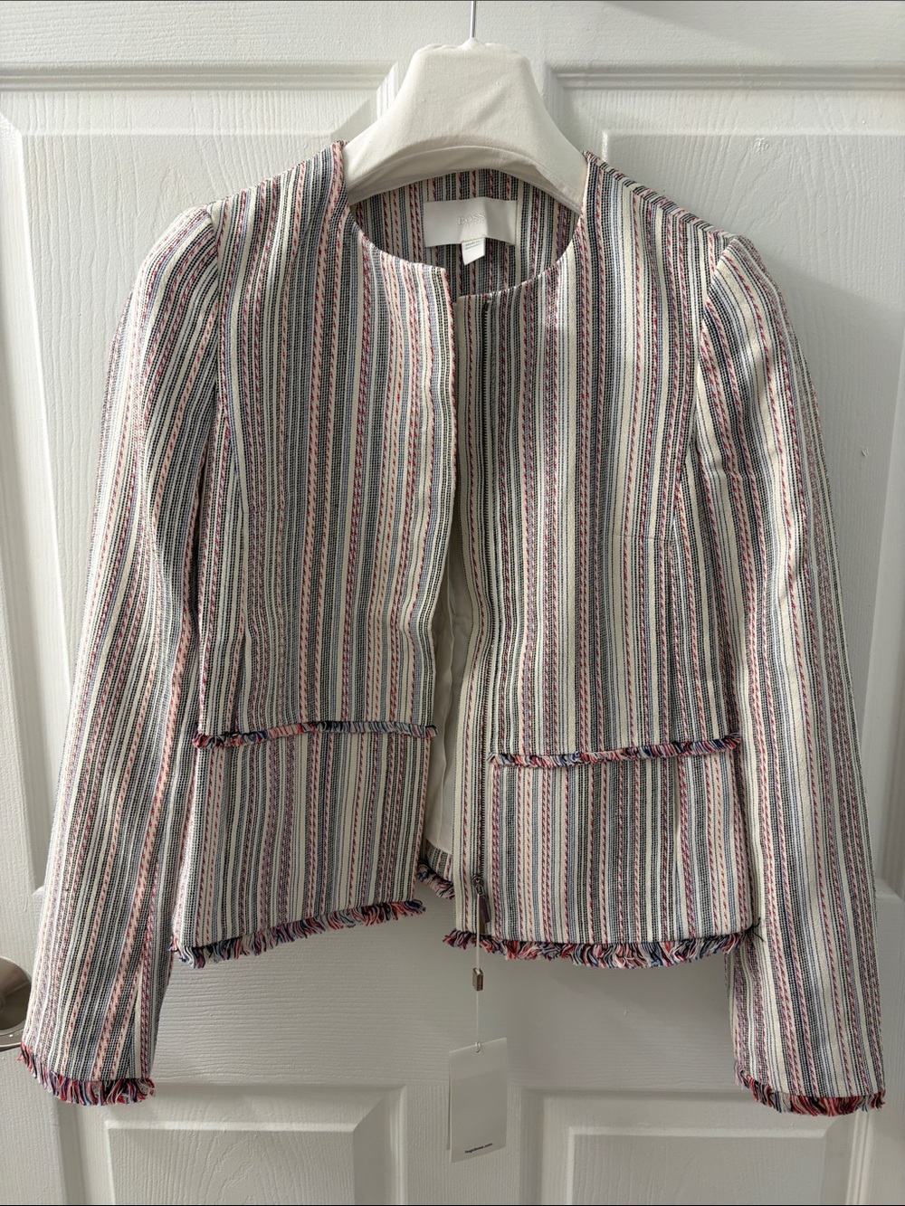 Boss Hugo Boss NWT Size 0 Striped Tweed Jacket